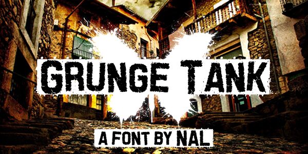 Grunge Tank Schriftart