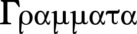 GRAMMATA (WinGreek encoding)