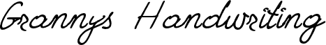 Granny's Handwriting