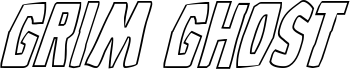 Grim Ghost Outline Italic