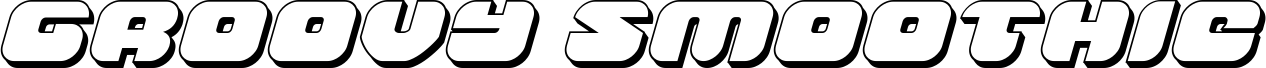 Podgląd czcionki Groovy Smoothie 3D Italic