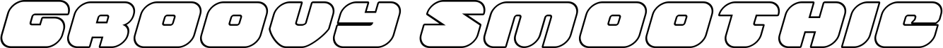 Podgląd czcionki Groovy Smoothie Outline Italic