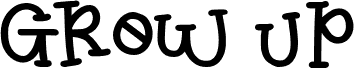 GROW UP 字体预览