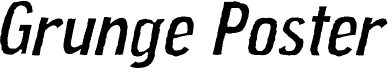 Grunge Poster Italic police