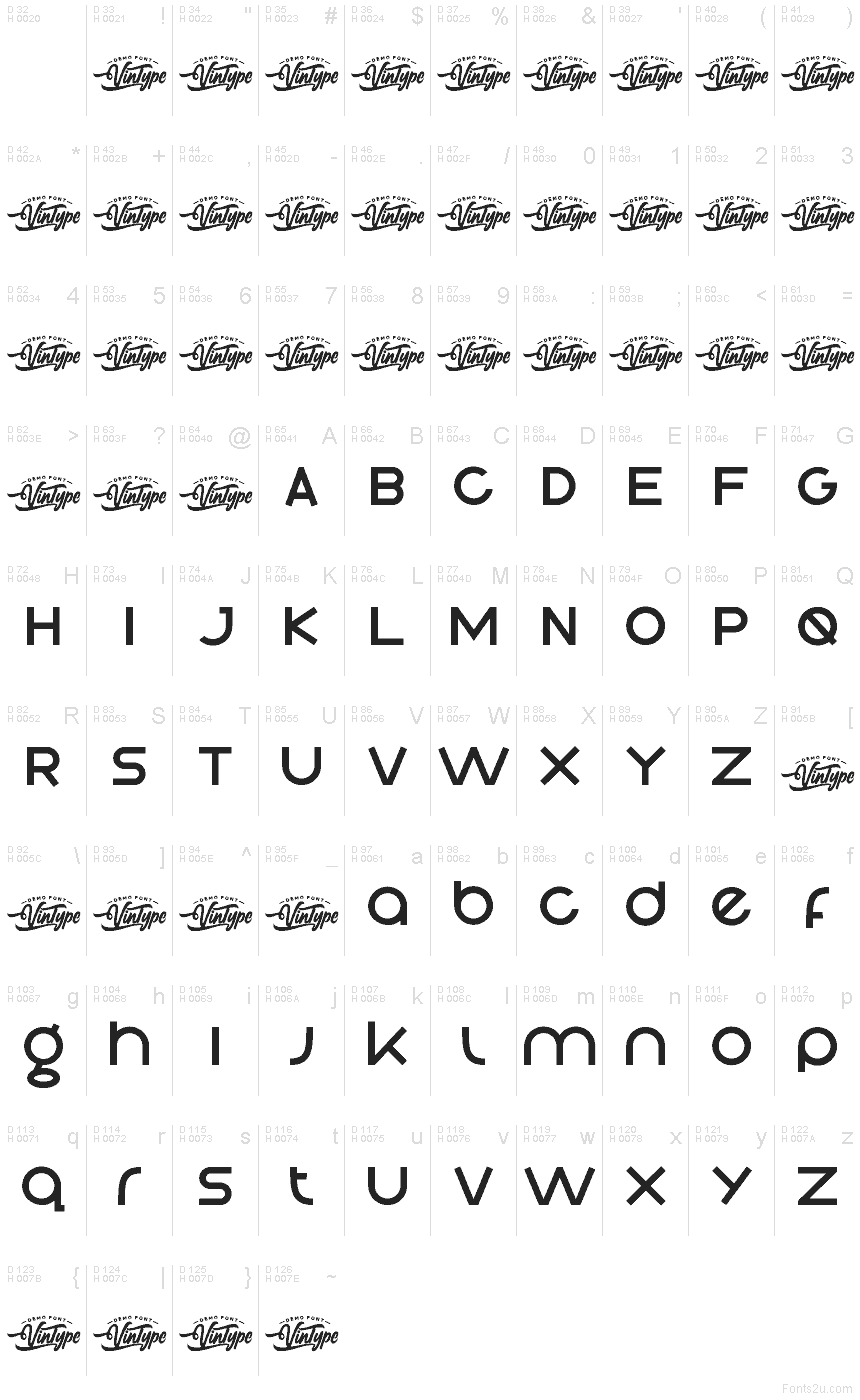 Basis-Lateinisch - Zeichentabelle