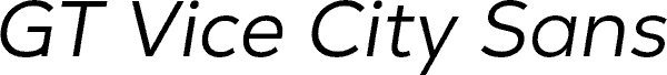GT Vice City Sans - Book Italic