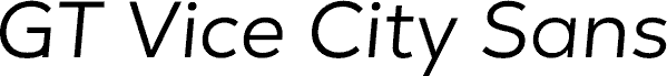 GT Vice City Sans - Book Soft Italic