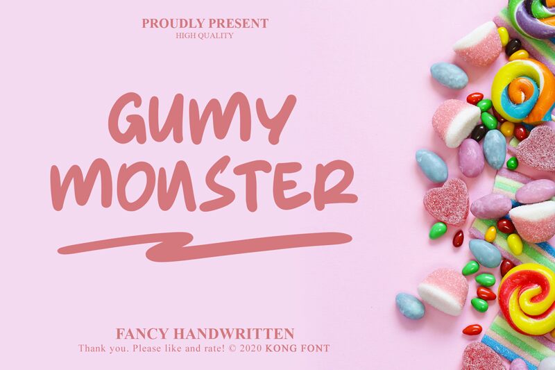 Gumy Monster Schriftart