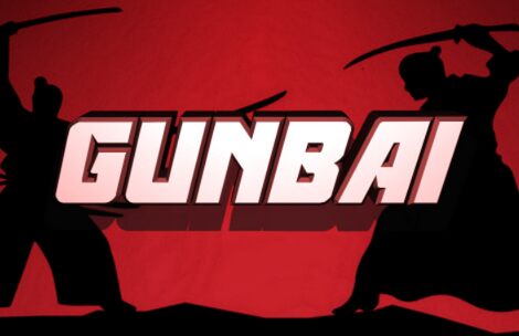 Gunbai Halftone Italic — عرض الخط