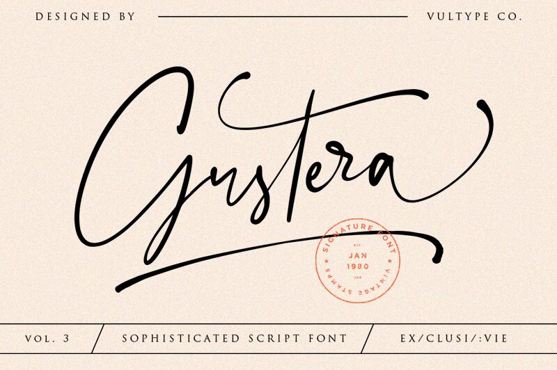Gustera Schriftart