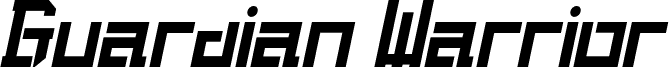 Podgląd czcionki Guardian Warrior Italic
