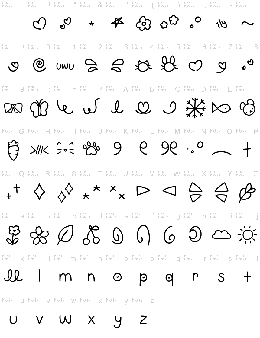 Gumi Font Symbols Regular font