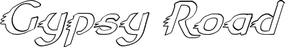 Náhled písma Gypsy Road Outline Italic