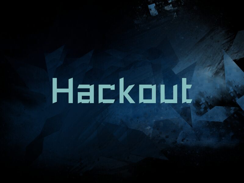 h Hackout Schriftart