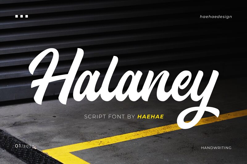 Halaney-Regular — Font presentation