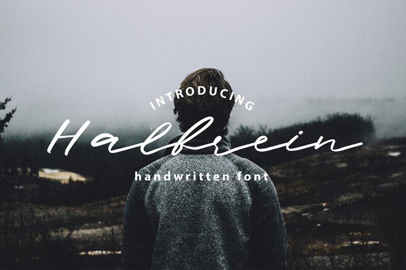 Halbrein Schriftart