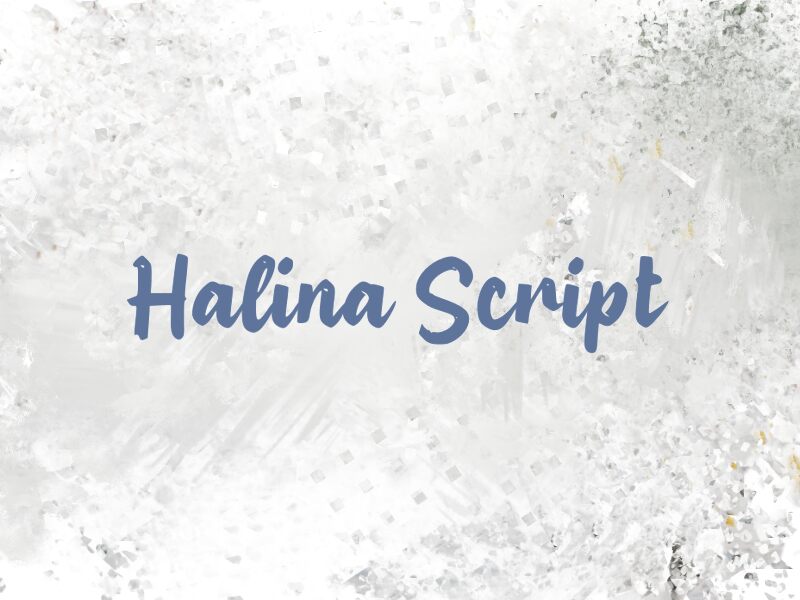 h Halina Script Schriftart
