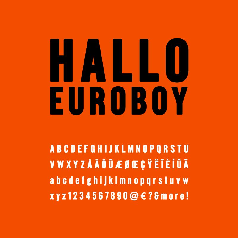 Hallo Euroboy Czcionka
