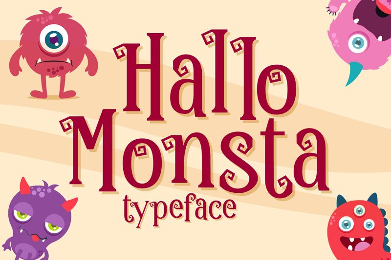 Hallo Monsta Schriftart