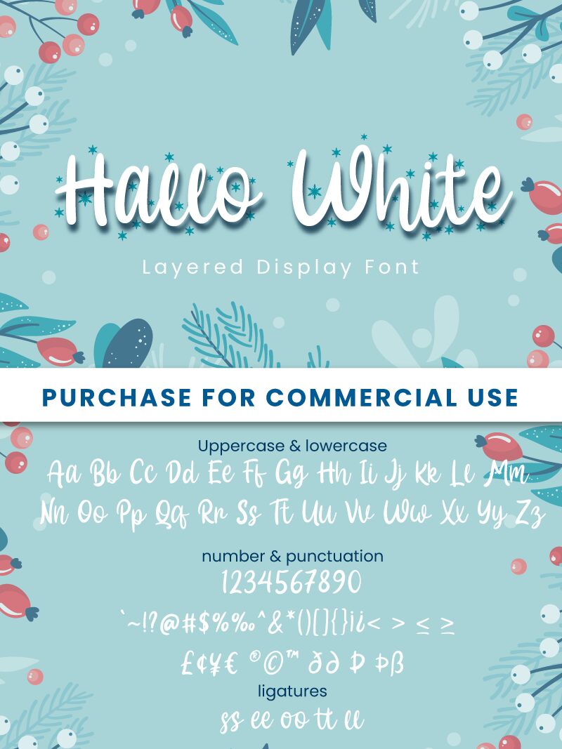 Hallo White Schriftart