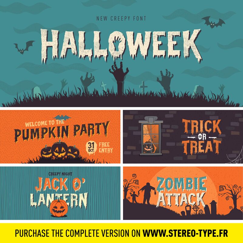 Halloweek Schriftart