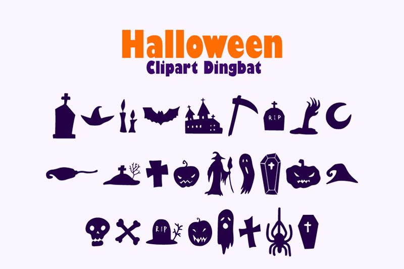 Halloween Clipart Czcionka