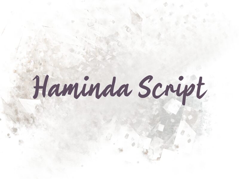 h Haminda Script Carattere