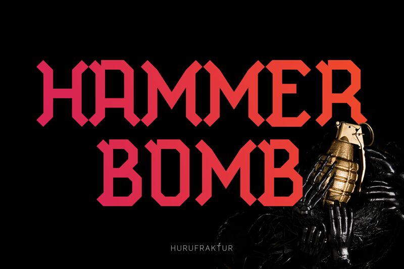 Hammer Bomb Schriftart