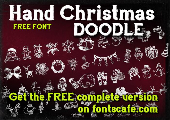 Hand Christmas Doodle Schriftart