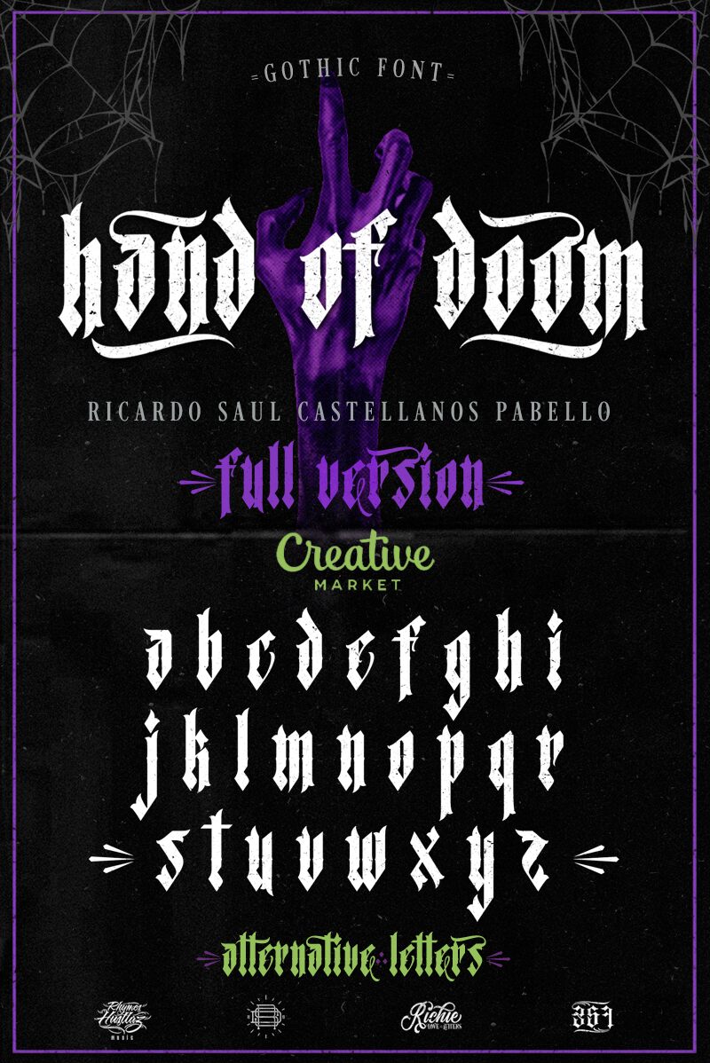 Hand of Doom Czcionka