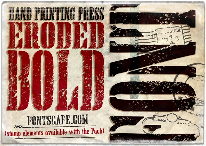 Hand Printing Press Schriftart