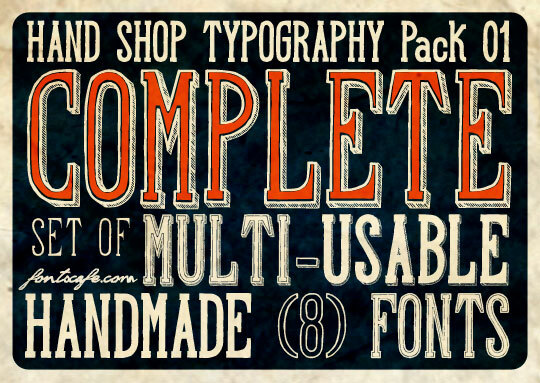 Hand Shop Typography A20 Fuente