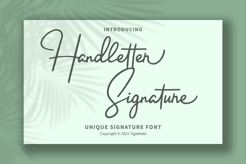 Handletter Signature Czcionka