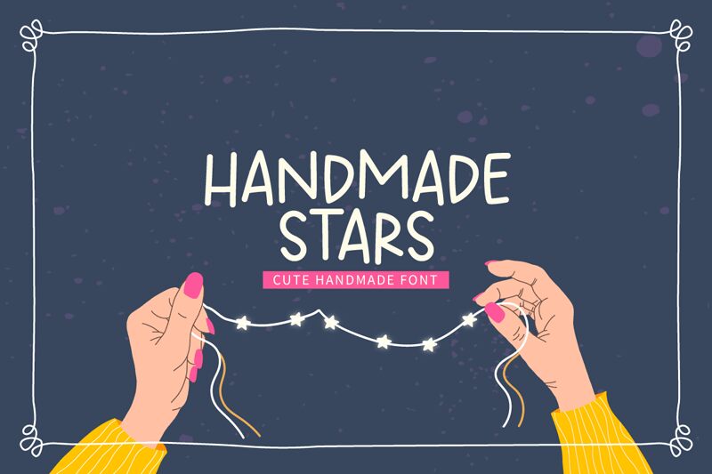 HANDMADE STARS Schriftart