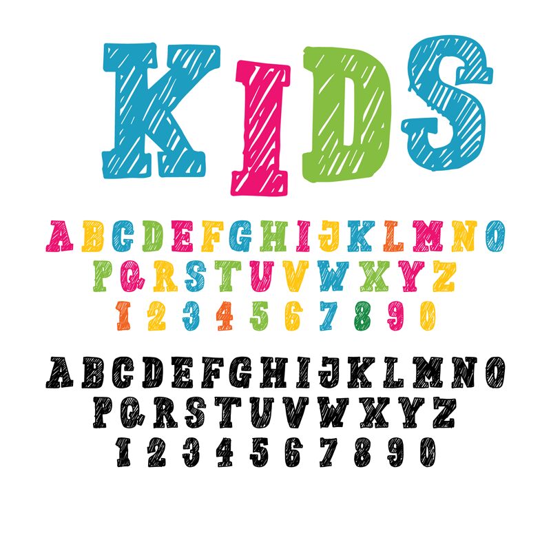 Handrawn Color Kid font