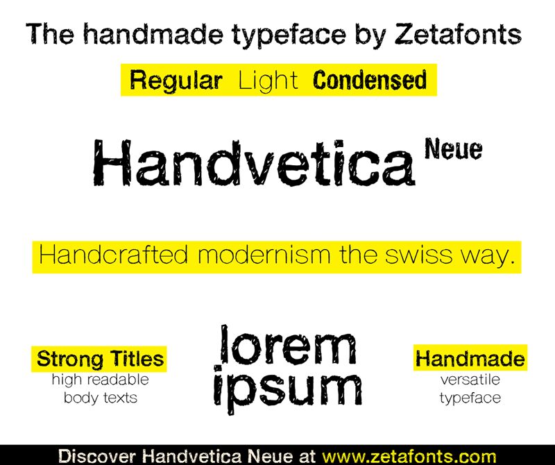 Handvetica Neue Schriftart