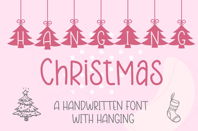 Hanging Christmas Schriftart