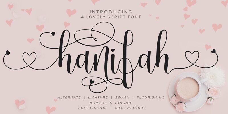 hanifah Schriftart