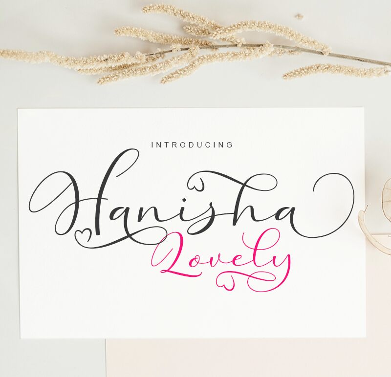 Hanisha Lovely Czcionka
