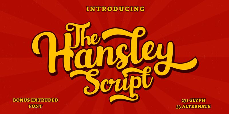 Hansley Schriftart