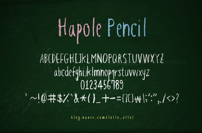 Hapole Pencil Carattere