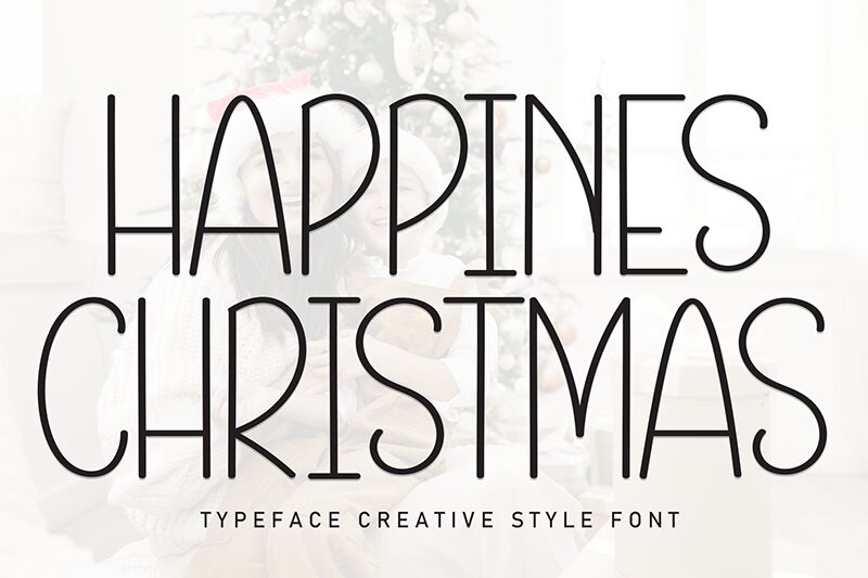Happines Christmas Schriftart