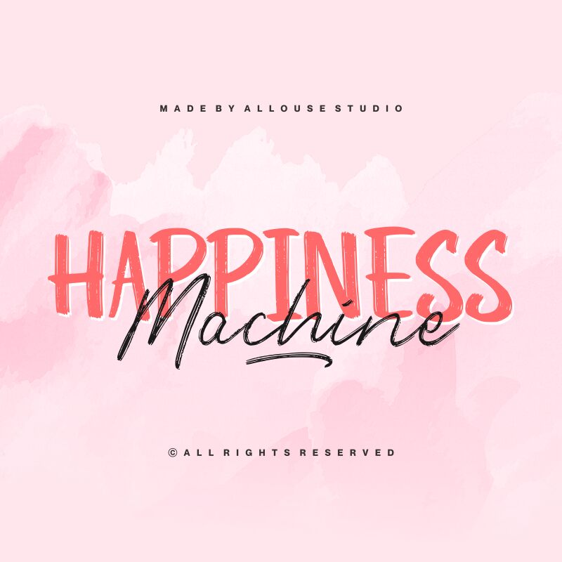 Happiness Machine Script Шрифт