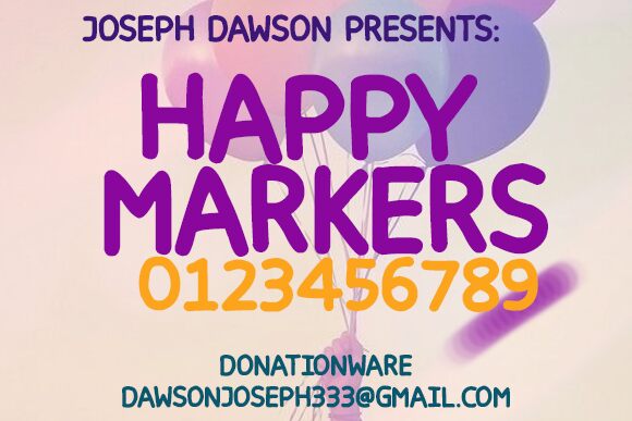 Happy markers Schriftart