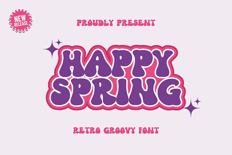 Happy Spring Schriftart