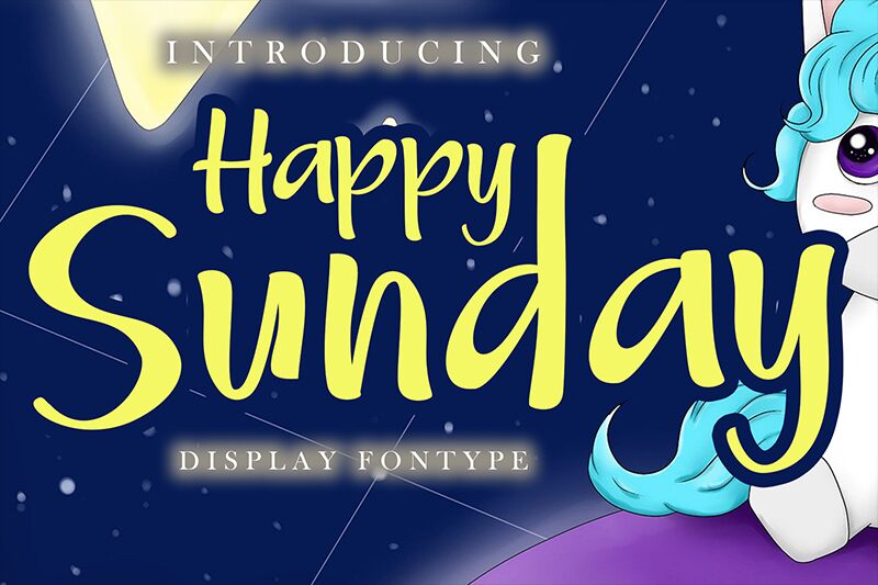 Happy Sunday Druh písma