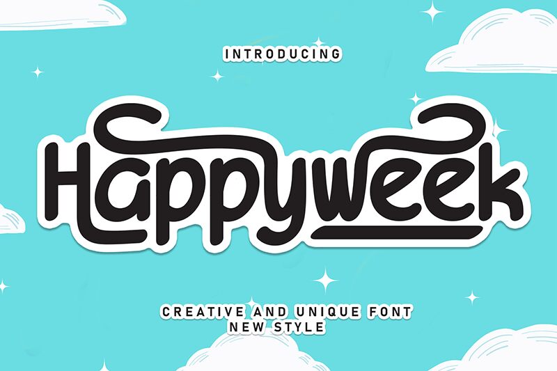 Happyweek Druh písma