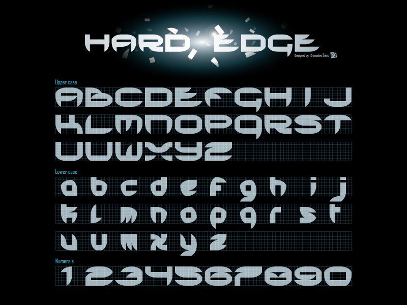 HARD EDGE  Schriftart