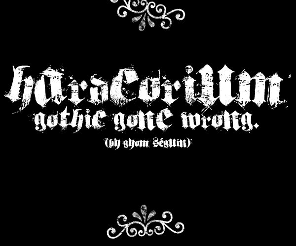 hardcorium Шрифт