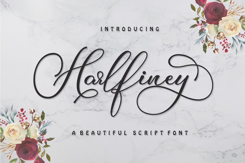 Harlfiney Schriftart